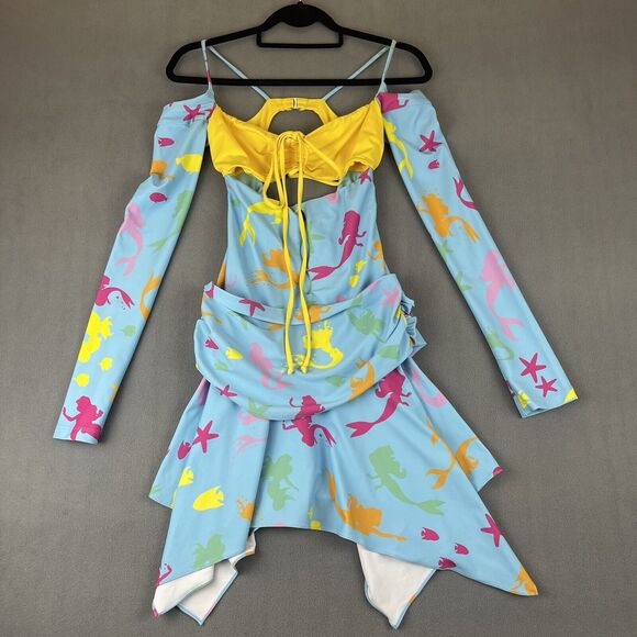 Marshall‎ Columbia Disney Little Mermaid Ariel Bikini Cutout Mini Dress Sz Small - Picture 2 of 16
